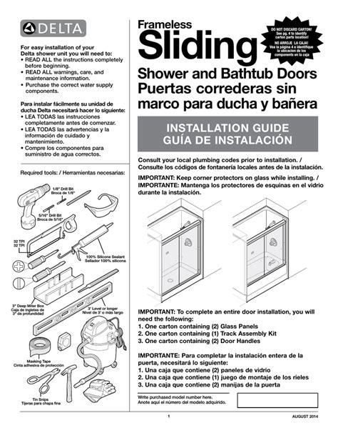 deltafaucet com shower install|delta shower doors installation printable.